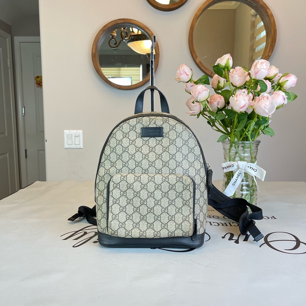 Gucci GG Logo Printed Medium Backpack